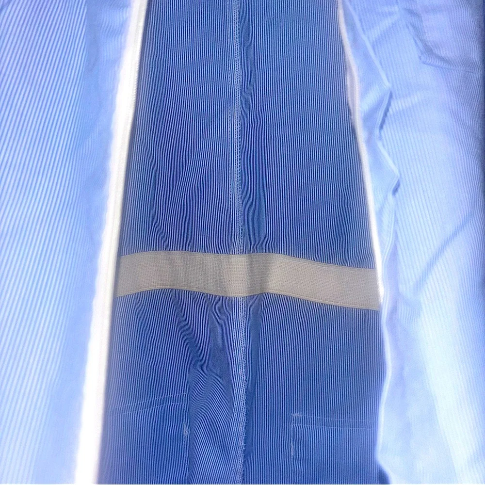 ORIG VTG Bill Parry Pinstriped Seersucker leisure suit with bronze buckle - Picture 14 of 15